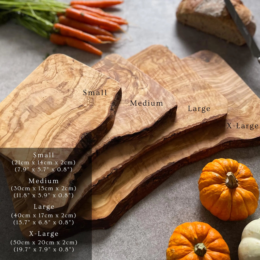 Rustic Olive Wood Cutting, Chopping, Cheese Board | Rustic and Organic Cheeseboard | Sustainable, No Plastic, Glue or Chemicals