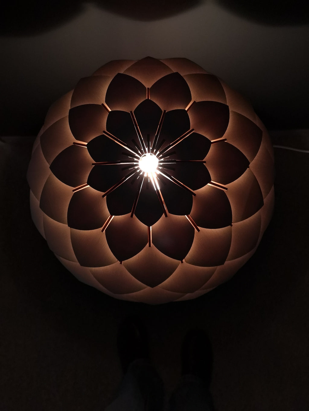 Table Lamp Artisan Walnut Accent Lamp: Handmade Minimalist Lighting