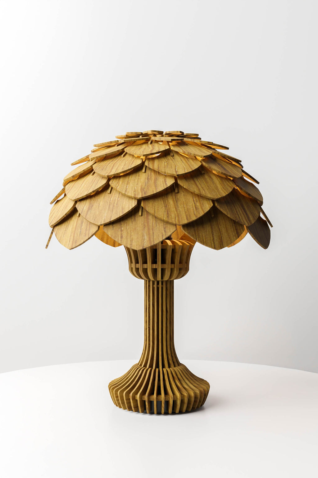 Table Lamp Artisan Walnut Accent Lamp: Handmade Minimalist Lighting