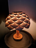 Table Lamp Artisan Walnut Accent Lamp: Handmade Minimalist Lighting