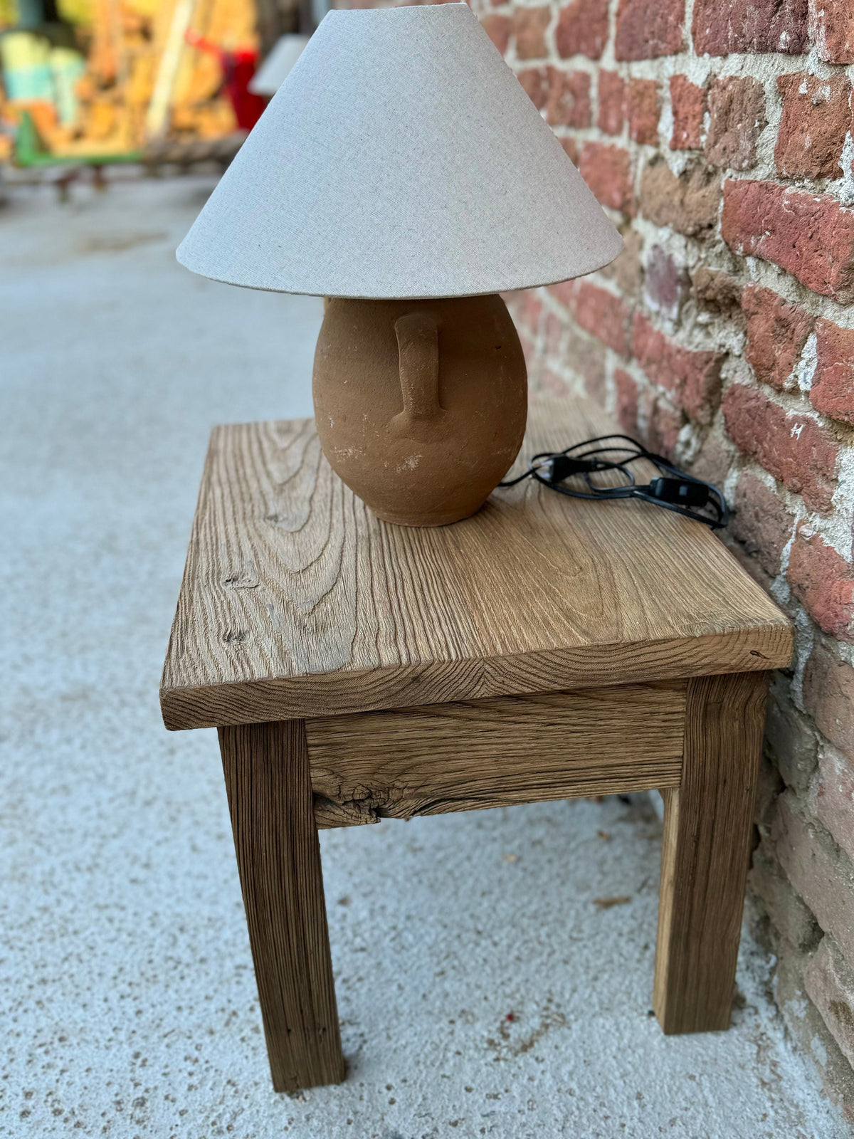 Reclaimed Wood Nightstand Pair - Organic Modern Barnwood Bedside Tables