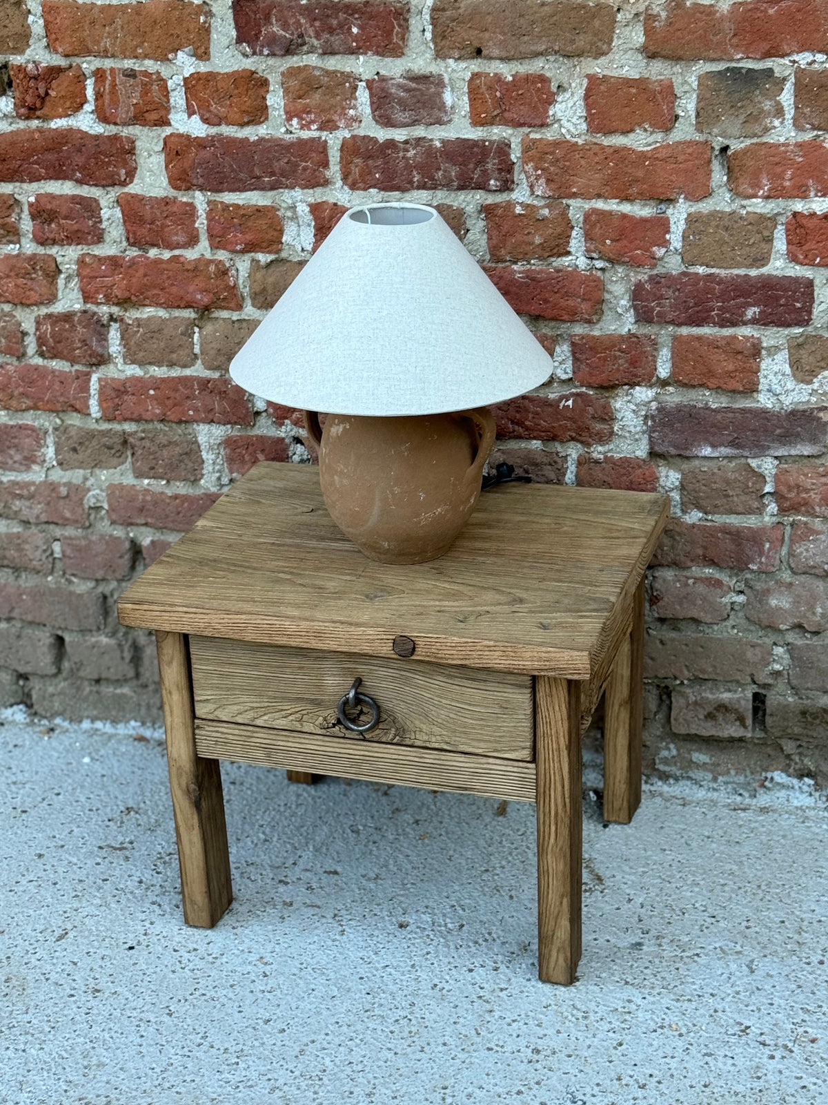 Reclaimed Wood Nightstand Pair - Organic Modern Barnwood Bedside Tables